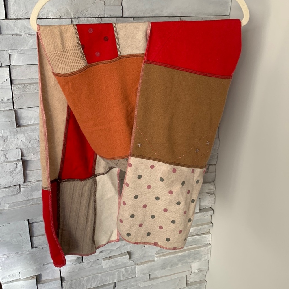 Vintage Burning Torch patchwork scarf